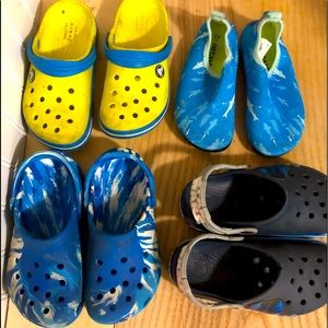 Boys Crocs and water shoes